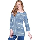 Ali Miles womens Textured Knit Pop-over for Women