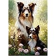 Mys Aurora Unique Wooden Jigsaw Puzzles - Shetland Sheepdog, 200 Pcs Medium Size 8.9'' x 12.6'', Luxurious Animal Shaped Wood Puzzle, Beautiful Package, Best Gift for Adults
