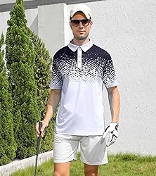 uideazone Mens Polo Shirt Slim Fit Athletic Quick