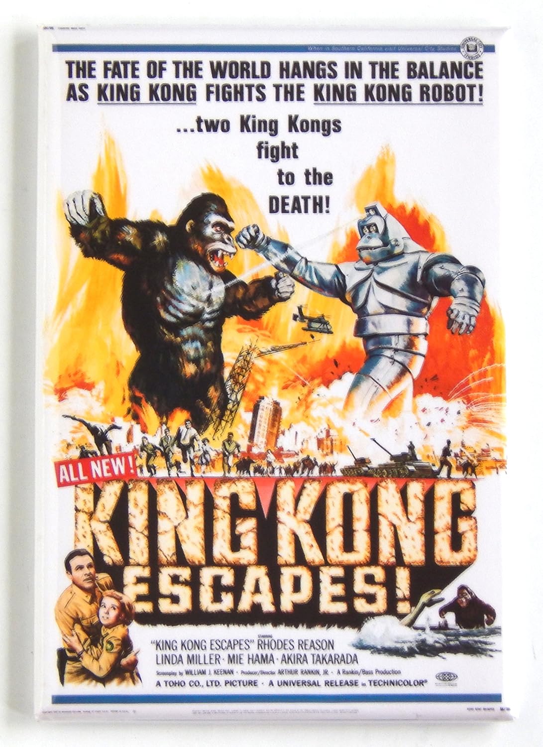 King Kong Escapes Póster de película imán para nevera (2 x 7,62 cm ...