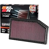 K&amp;N High-Flow Original Lifetime Engine Air Filter: Increase Power: Premium, Washable: Compatible with 2018-2026 JEEP: Gladiator, Wrangler, Wrangler JL, 33-5076