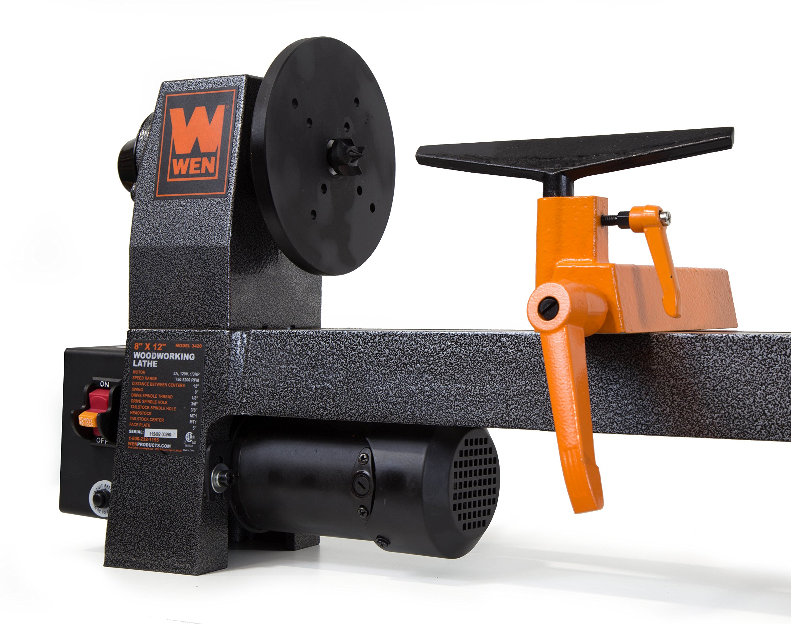 WEN 3420 8" by 12" Variable Speed Benchtop Wood Lathe | eBay