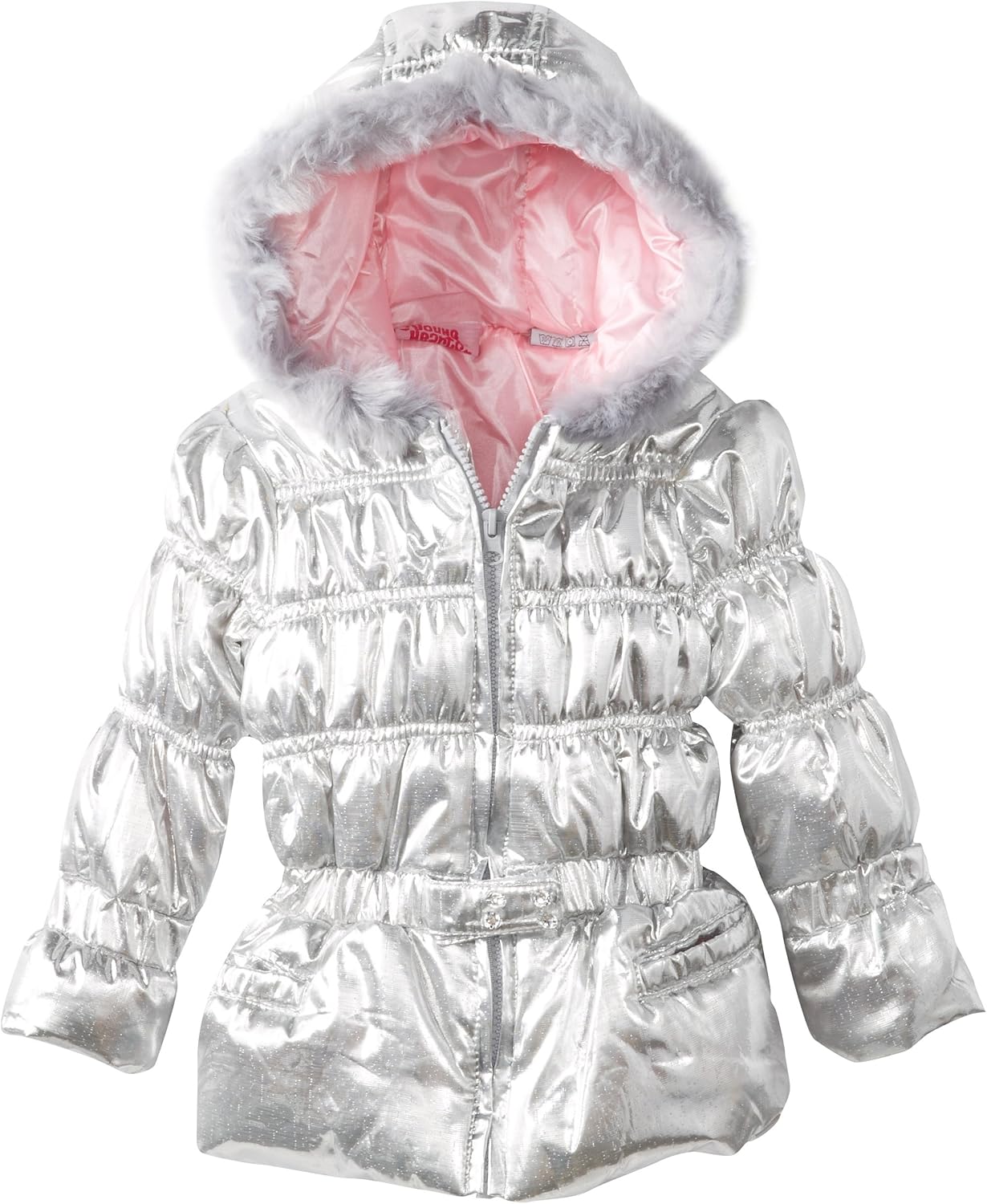 Young Hearts Little Girls' 1 Pieced Print Pink Lined Jacket