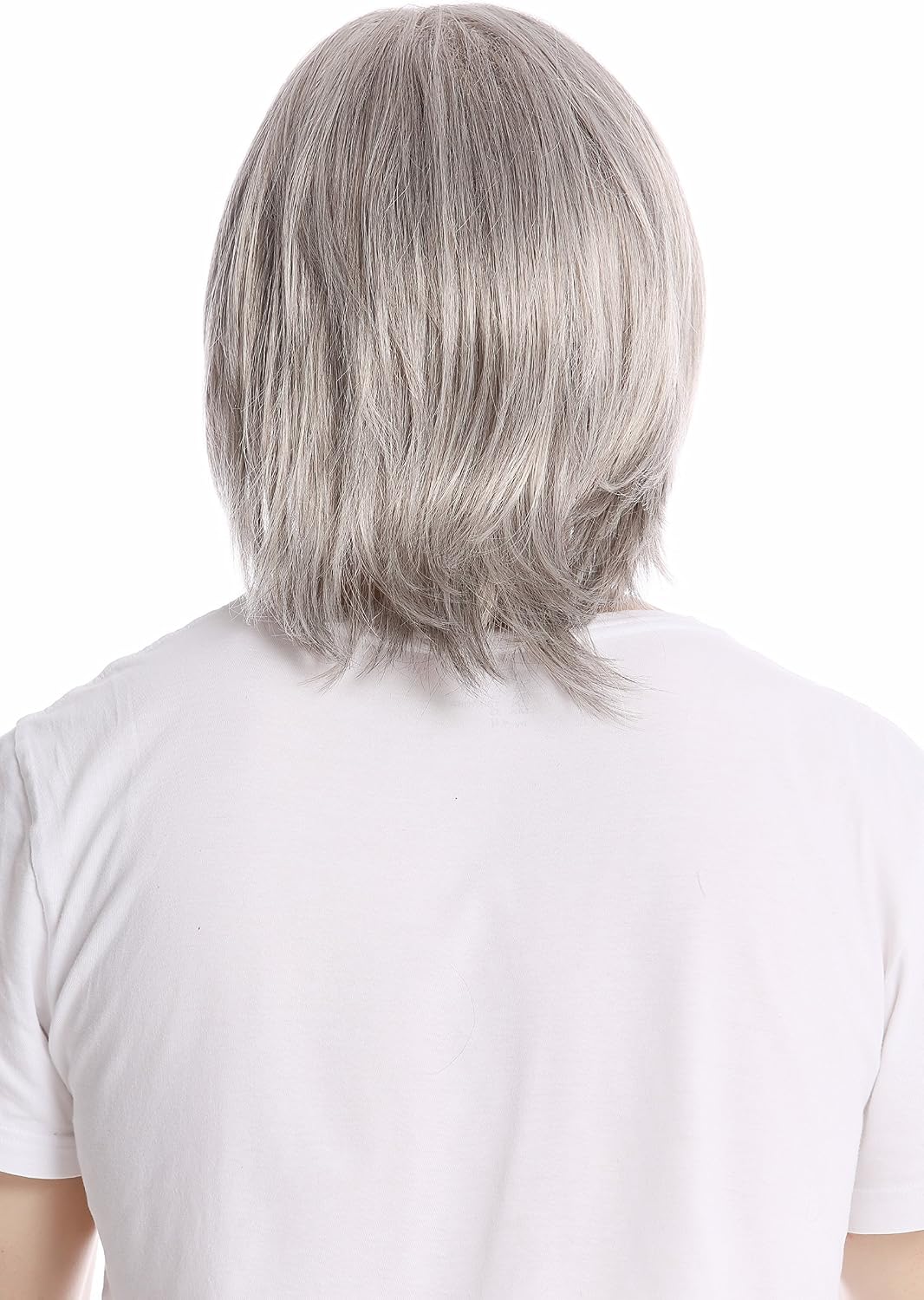 WIG ME UP - GFW892-51 Men Gents Wig long straight middle parting aged rock star youthful modern look silver gray grey - Image 5
