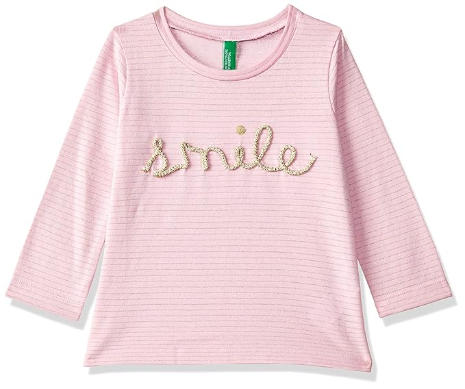 Baby Girls Striped Regular Fit T-Shirt