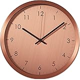 Rivet Retro Steel Clock, 12"H, Copper