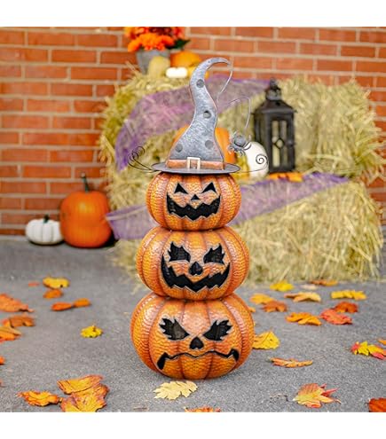 【10／24限定Halloween SALE】☆ 2色セット LLB OFFICIAL] Glitzhome Halloween Jack O Lantern Set of 2 FREE