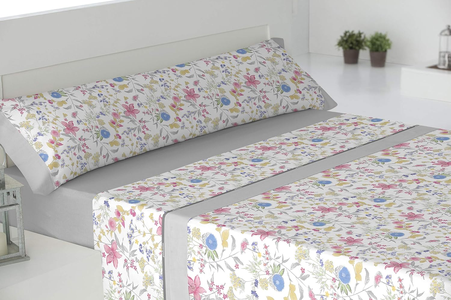 PADUANA Juego DE SÁBANA Gris Cama 150 cm Bali 100% Algodon: Amazon.es: Hogar