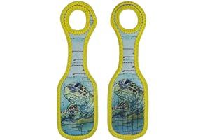 ARTOVIDA Artists Collective Neoprene Luggage Tags | Sturdy ID Name Tags for Checked Suitcases and Carry On Bags - Design by Carly Mejeur (USA) "Loggerhead Sea Turtle" - Luggage