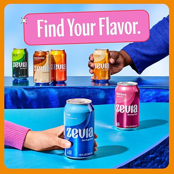 ZEVIA ZERO SUGAR, GRAPEFRUIT CITRUS SODA, CAFFEINE FREE, 12 FL OZ CANS (PACK OF 24)
