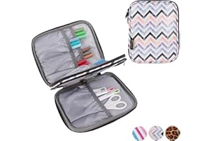 PACMAXI Carrying Bag for Cricut Accessories, Double Layer Organizer Case for Cricut Accessories, Waterproof Carrying Bag for Cricut Basic Tools(No Accessories Included) (Chevron)