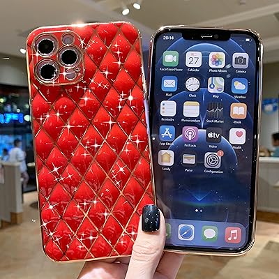 Buy Anynve Compatible With Iphone 12 Pro Max Case Cute Glitter Sparkle Plating Case Full Camera Lens Protection Shockproof Edge Bumper Tpu Case For Iphone 12 Pro Max 6 7 Inches Green