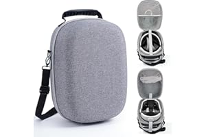 LUCKIT Hard Carring Case Compatible with Oculus/Meta Quest 3 and Head Strap Battery, Hard Travel Case for PS VR2 Shockproof Waterproof EVA Portable Protection Case with Adjustable Strape Hard Storage Box