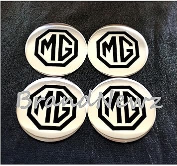 Juego de 4 adhesivos para tapacubos con logotipo de MG, 55 mm: Amazon.es: Coche y moto