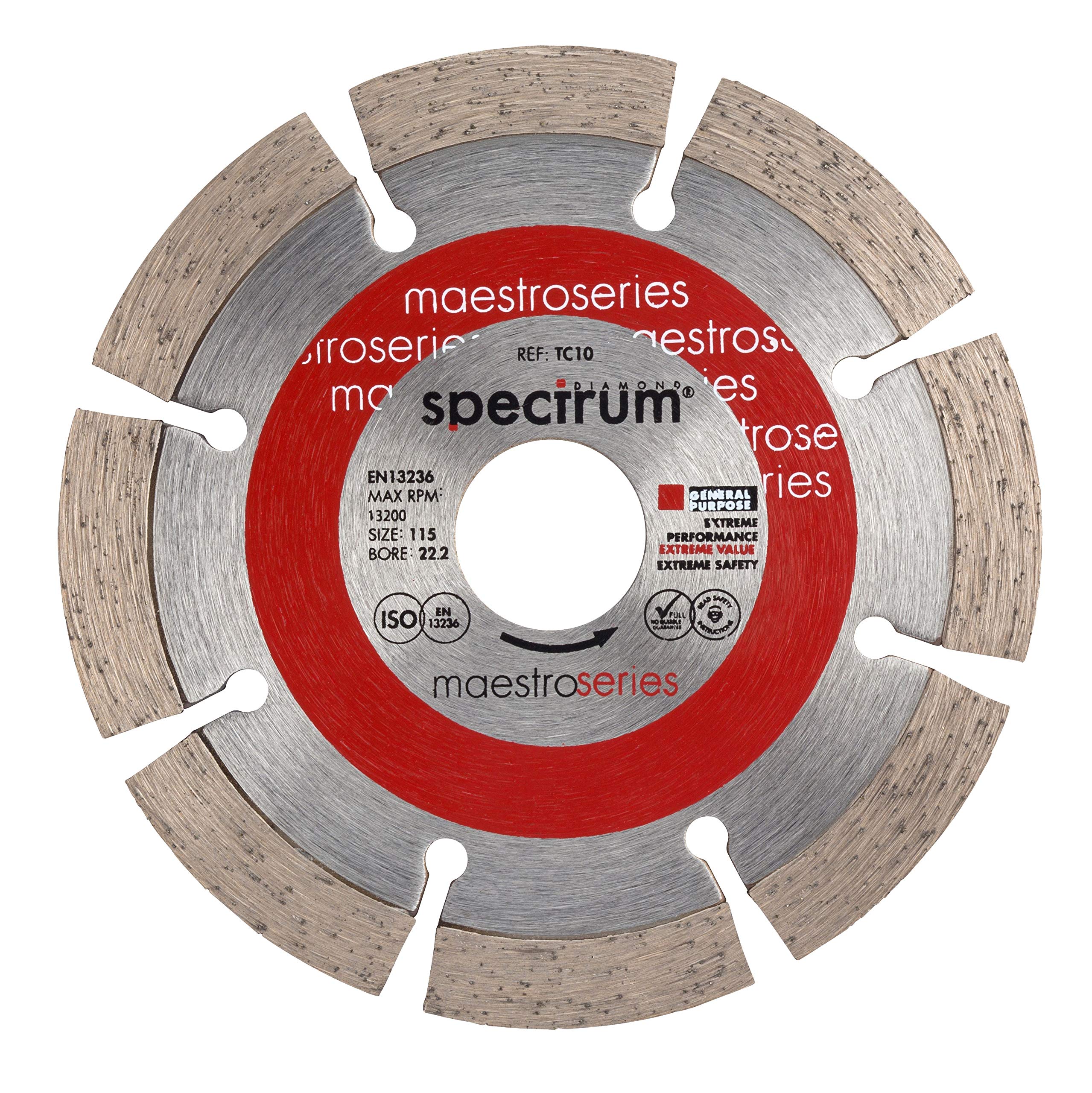 Spectrum Maestro 10mm General Purpose Diamond Blade - 115/22.23mm