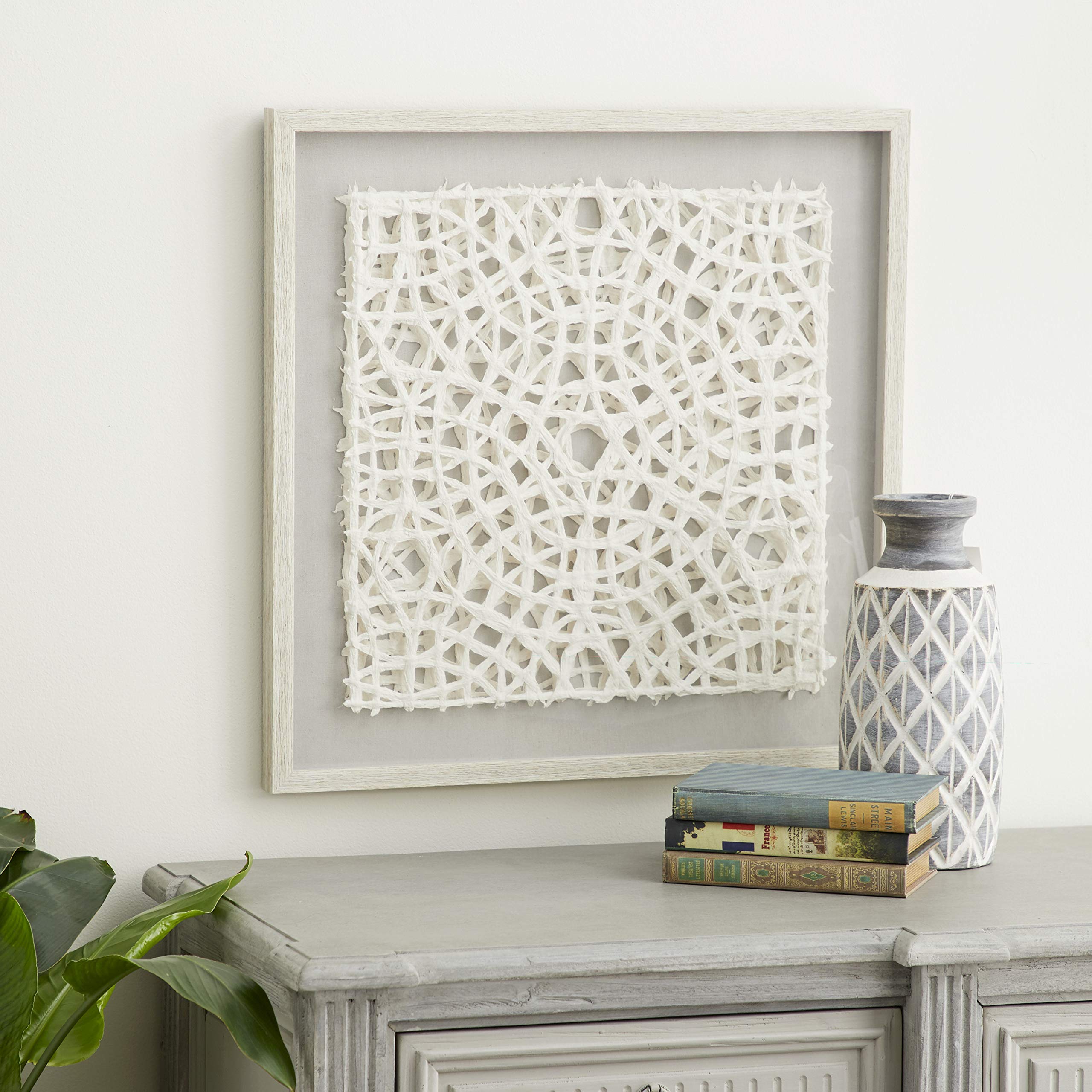buy-deco-79-wood-geometric-handmade-3d-square-origami-shadow-box-with
