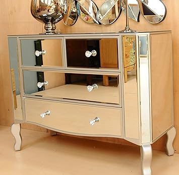 Port De Soller Venice Italian Style Art Deco Large Mirrored Glass
