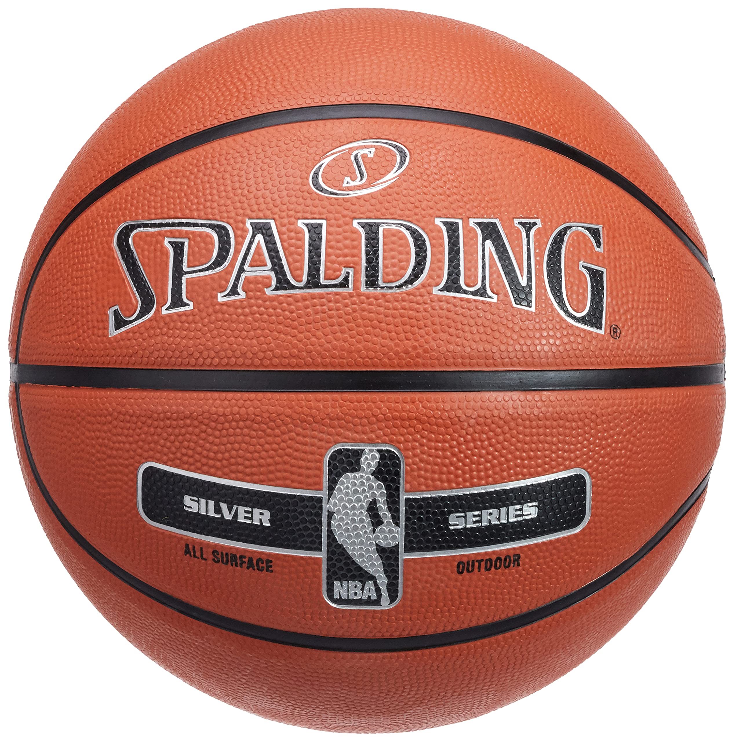 Spalding Unisex Adult Nba silver ball Basketball Ball - Orange, 6 โ image 1