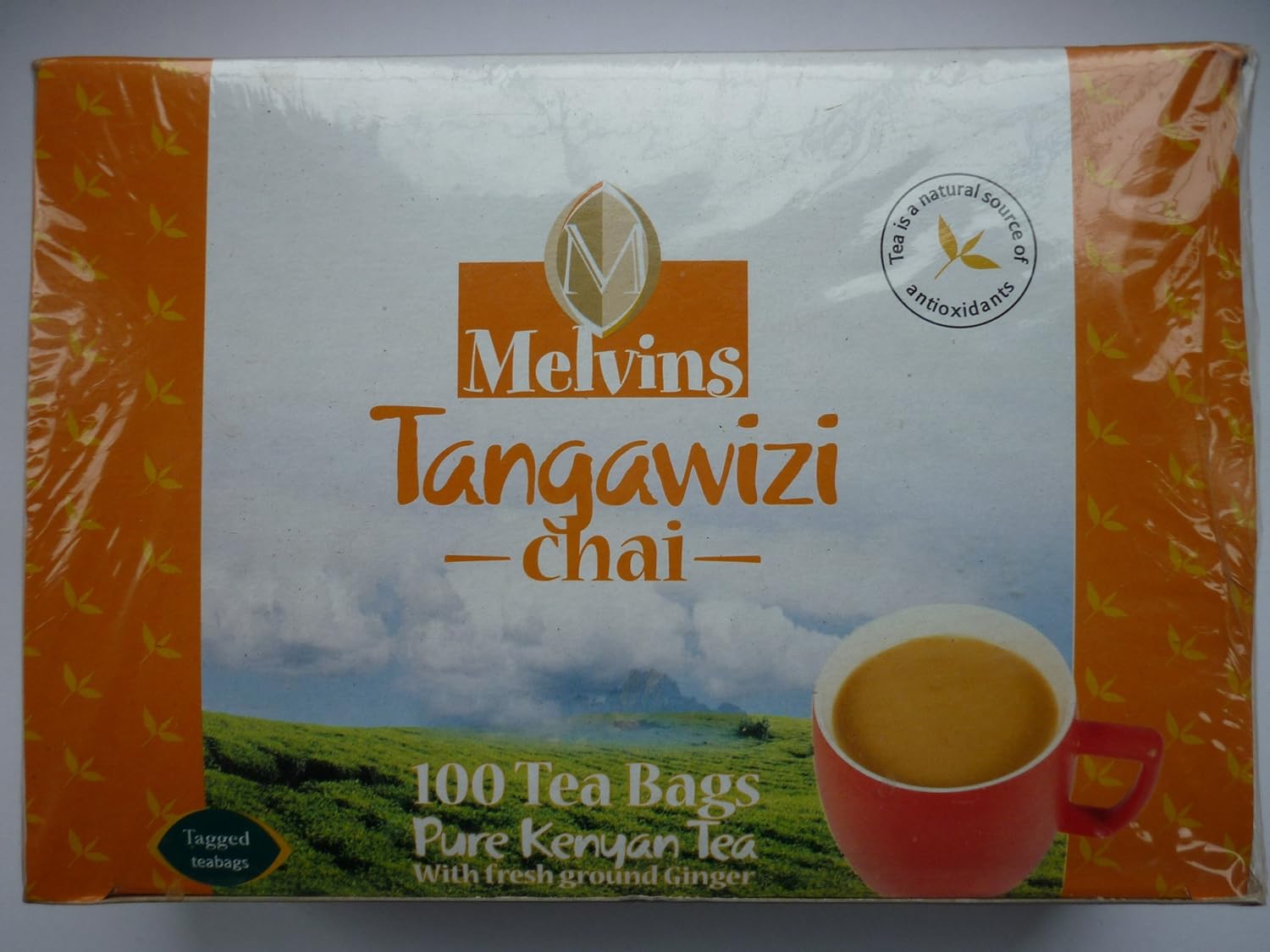 Melvins Tangawizi Chai; Pure Kenyan Tea with fresh ground Ginger 100