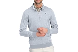 THREE SIXTY SIX Dry Fit Pullover Sweaters for Men - Quarter Zip Fleece Golf Jacket - Tailored Fit