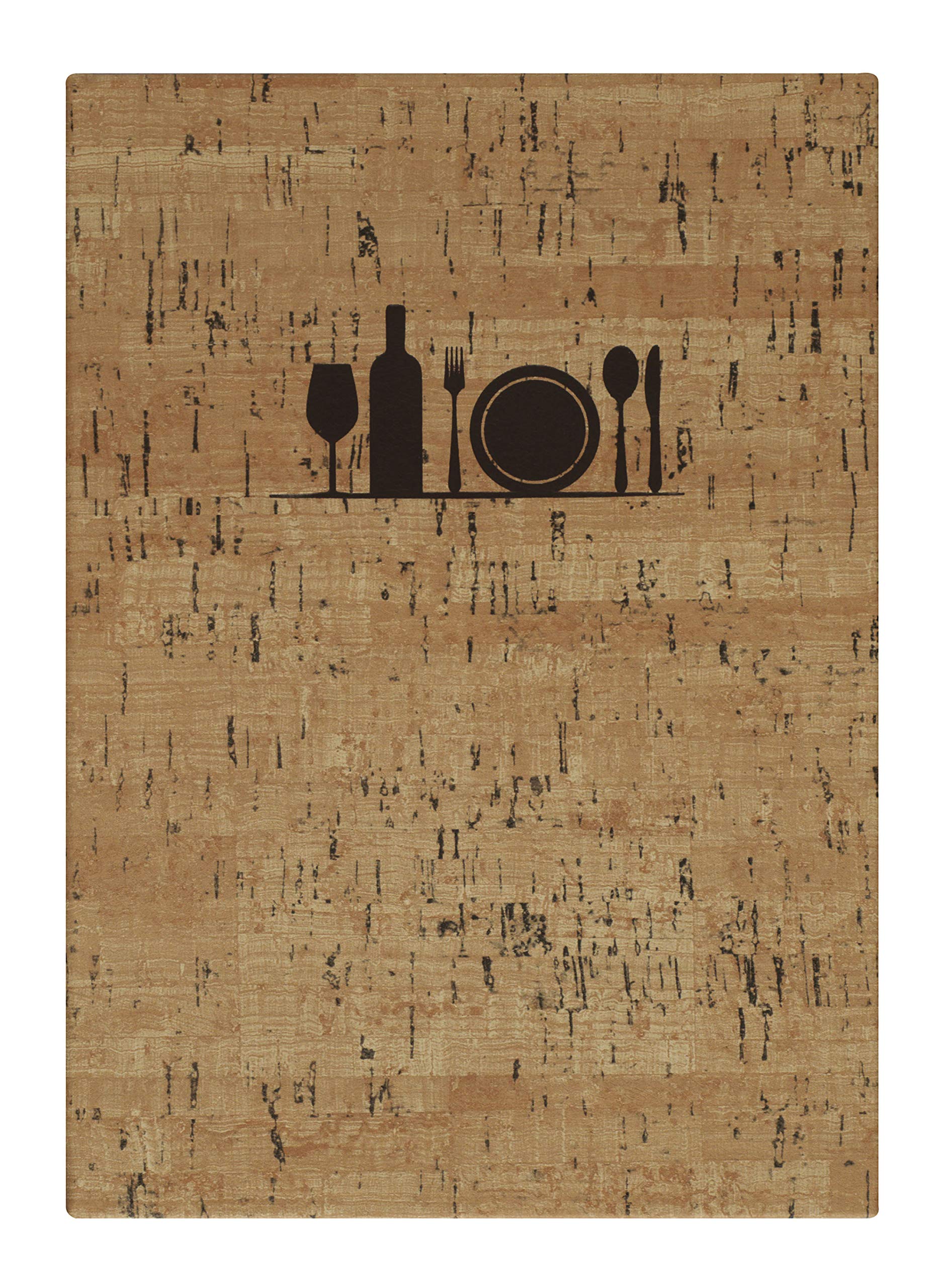 Lacor Velázquez Collection 28333 Menu Holder Made of Imitation Leather with Fixed PVC Covers in Durable Orange Leather, Heat Sealed in Brown, 17 x 23 Inches (A5)