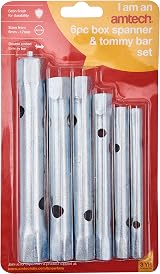 Amtech K1150 6 Piece Tubular Box Spanner Set with Tommy Bar view 2