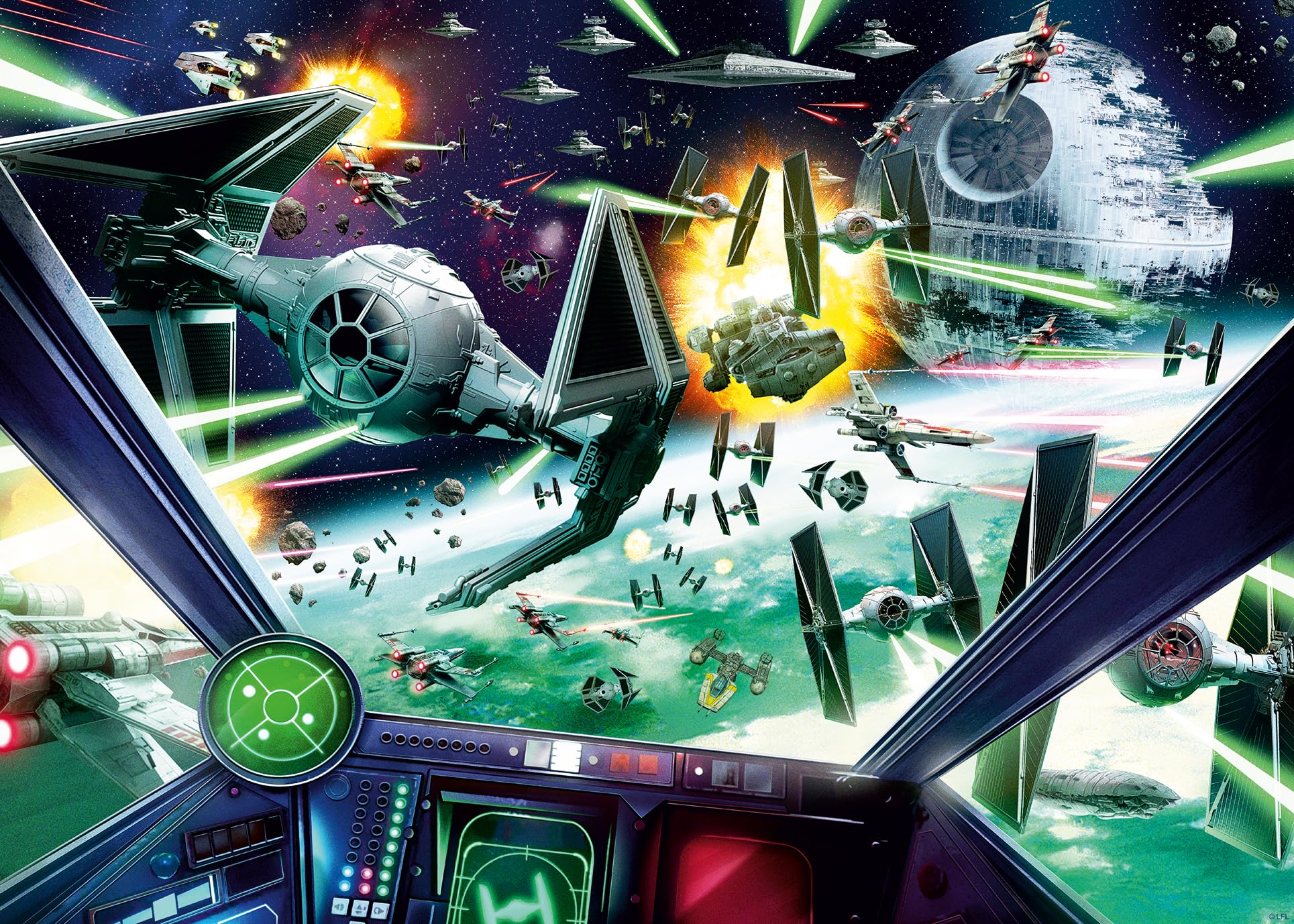 Ravensburger Star Wars Classic X-Wing Cockpit 1000 Piece Jigsaw Puzzles for Adults and Kids Age 12 Years Up