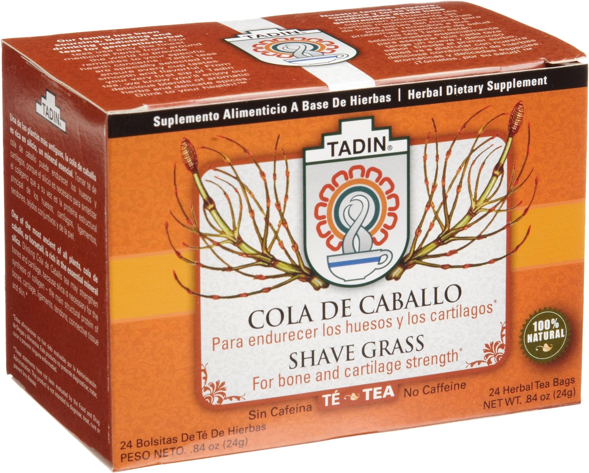 TadinTea, Cola De Caballo (Shave Grass) Tea, 24-Count Tea Bags (Pack of 12)