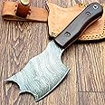 BZ-32 Custom Handmade Damascus 7.5 inches Knife Combination Of Micarta.