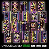 FACEGEM LONDON Glow in the Dark Neon Temporary Tattoos 170+ Designs view 5