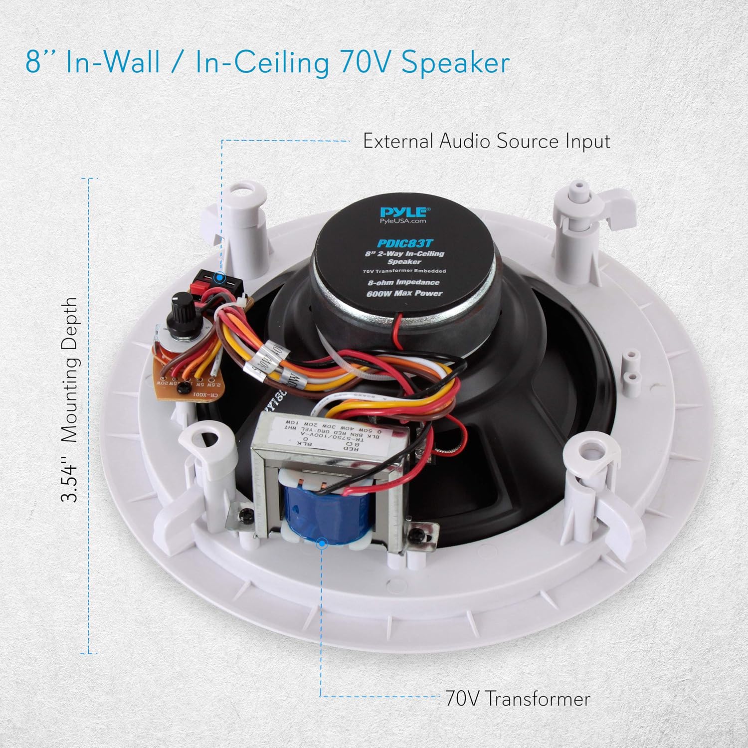 Amazon Com Ceiling And Wall Mount Speaker 8 2 Way 70v Audio