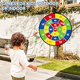 FHNSEL Kids Dart Board Set Double-Sided with 12 Sticky Balls 6 Darts Indoor view 7