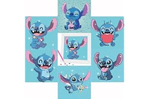 Miairivy 6 Pack Diamond Painting Kits for Kids, DIY 5D Cute Cartoon Diamond Art, Extremely Creative Gem Painting Crafts, Gifts, Birthday Gifts and Room Decor for Girls and Boys Ages 4-12 (6 Pack-Sth)
