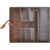 ZLYC Handmade Leather Pencil Case Soft Roll Bag Stationery Gift for Student