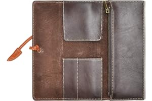 ZLYC Handmade Leather Pencil Case Soft Roll Bag Stationery Gift for Student