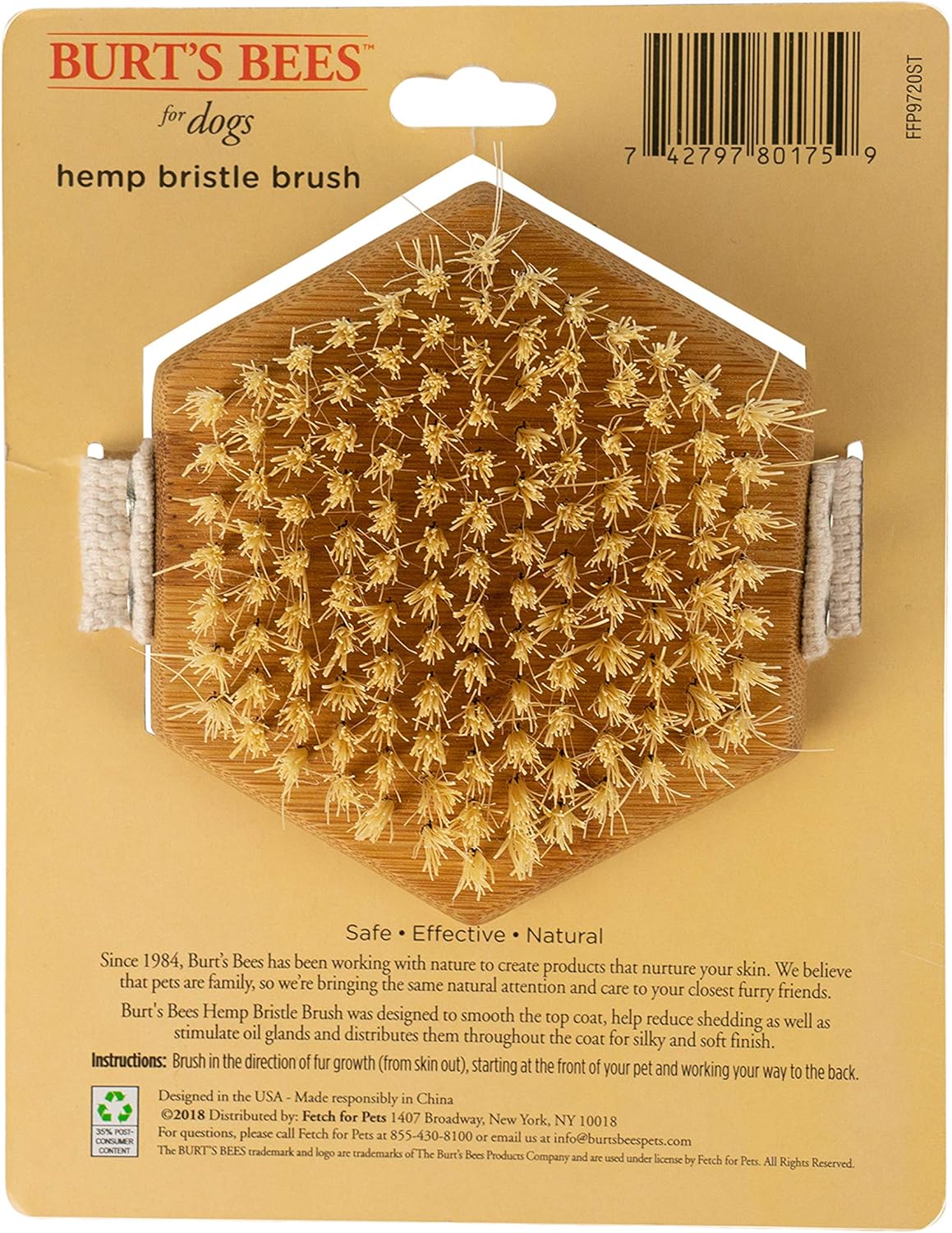 Burt's Bees Hemp Palm Bristle Brush