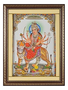 Thar Stores Durga Wall Frame/Wall Hanging (58 cm x 3 cm x 45 cm)