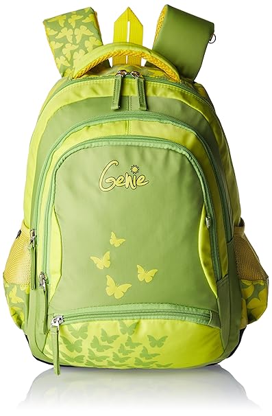 Genie Dream Nylon 32 Ltrs Green School Bag (Dream 1701 Green 19)