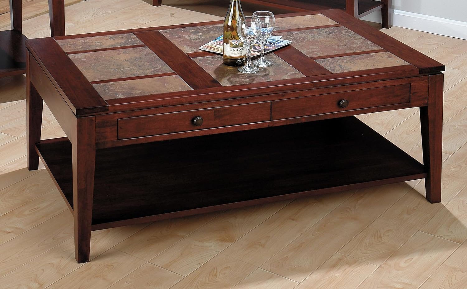 Amaretto Finished Cocktail Table Furniture & Decor