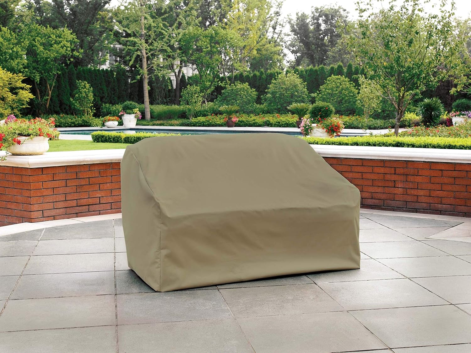 Modern Leisure Heavy Duty Patio Love Seat Cover designed to fit patio love seats up to 55-inches Long x 33-inches Width x 38-inches Height: Garden & Outdoor
