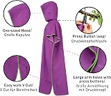 Fit-Flip Changing Robe Microfibre Poncho Purple-Green Size M view 2