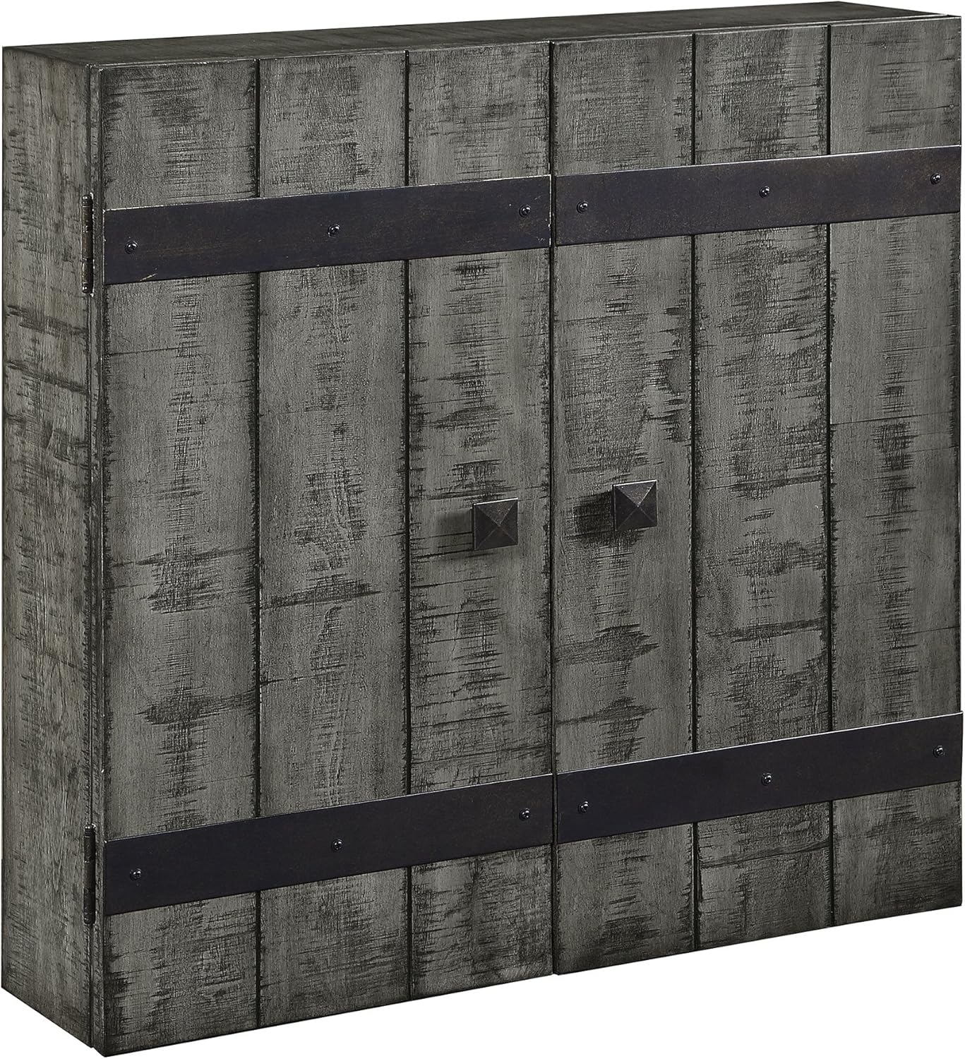 Hathaway Drifter Solid Wood Dartboard Cabinet - Reclaimed Pine with Distressed Timberwood Finish, Sisal Fiber for Steel Tip Darts : Sports & Outdoors