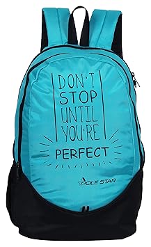 POLE STAR Unisex Polyester Buddy 31 Backpack I School Bag, Large Size (Black and Blue)