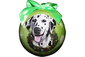 E&S PETS "Dalmatian Christmas Ornament" Shatter Proof Ball
