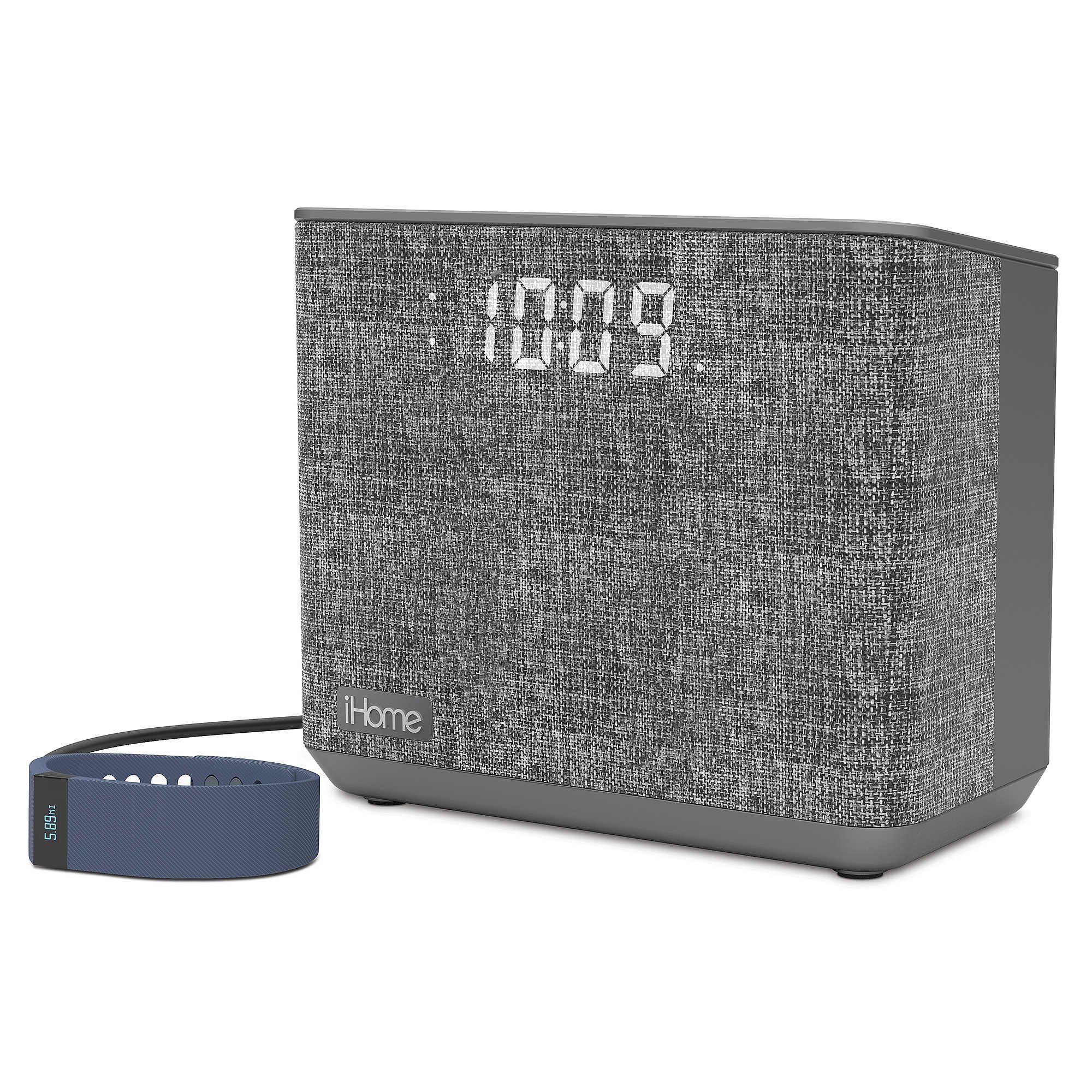 iHome iBT232 Bluetooth Dual Alarm FM Clock Radio with Speakerphone and