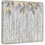 Yihui Arts Canvas Wall Art for Bedroom and Office: Gold Leaves Foil Tree Artwork With Artsy Details Ready to Hang (28Wx28L)