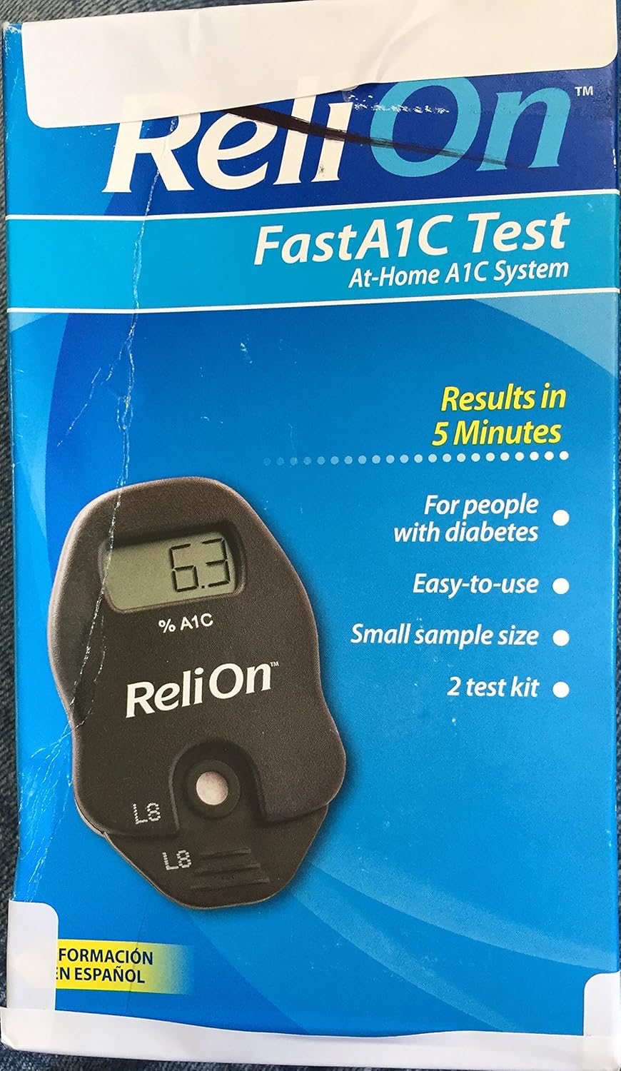 ReliOn FastA1C AtHome Diabetes Test A1C System General General