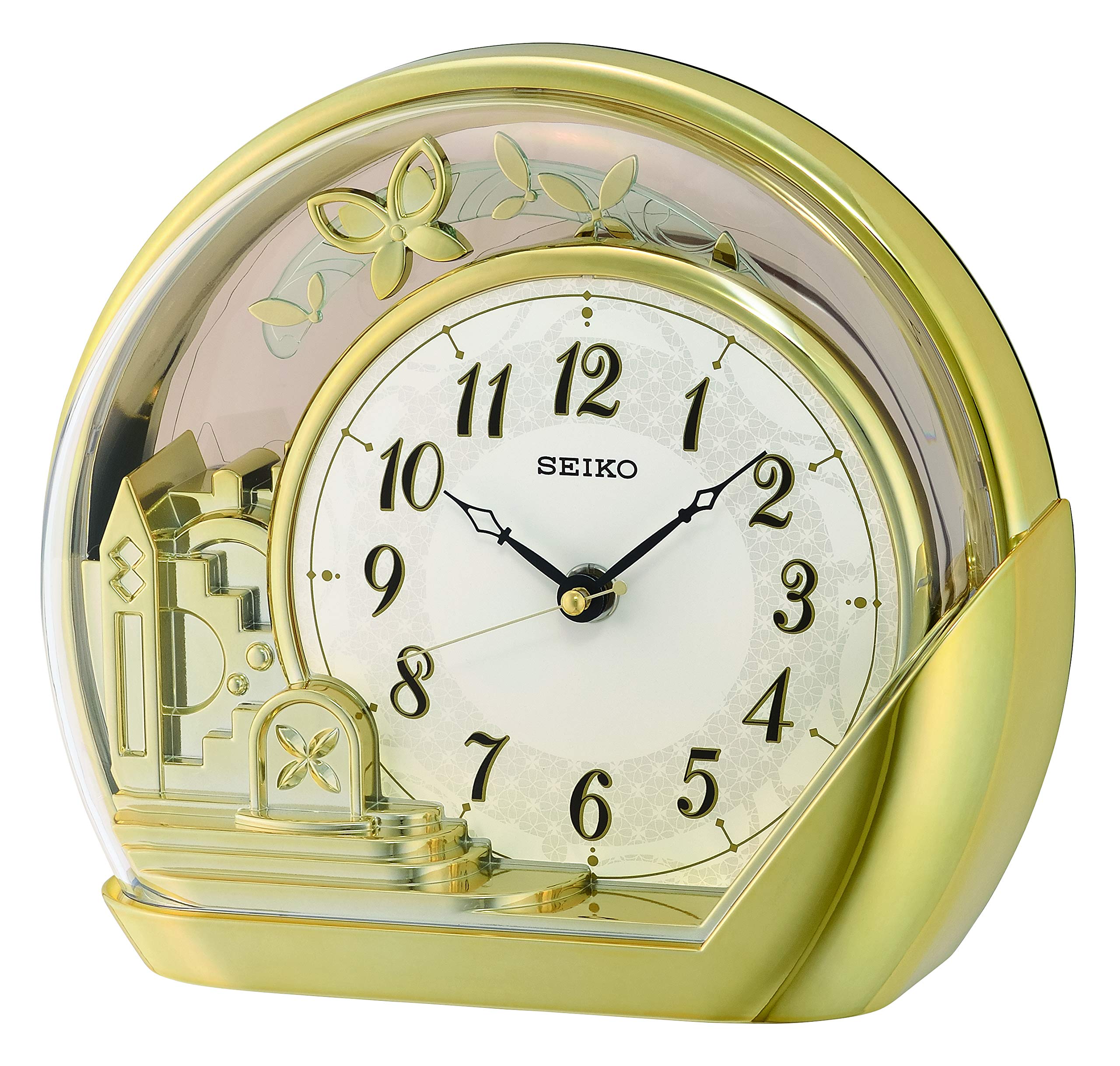 Seiko QXN232G Mantel Clock - Gold