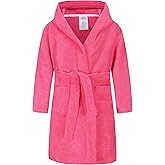 Childlike Me Boys Girls Teenagers Hooded Bathrobe Soft Towel Robe Kids Terry Cloth Spa Robes Sleepwear for Kids 5-16 Years