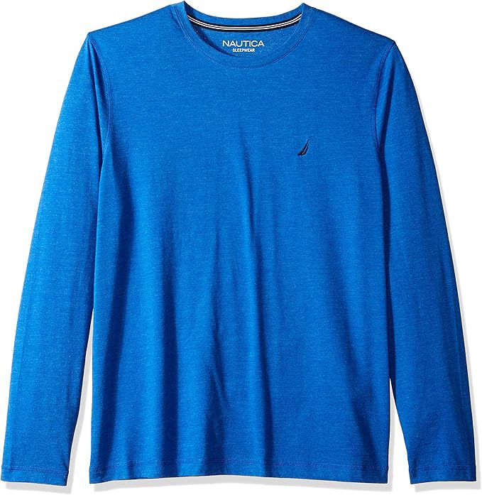 Nautica Men's Long Sleeve Crew Neck Soft Sleep Tee Pajama Top Amazon